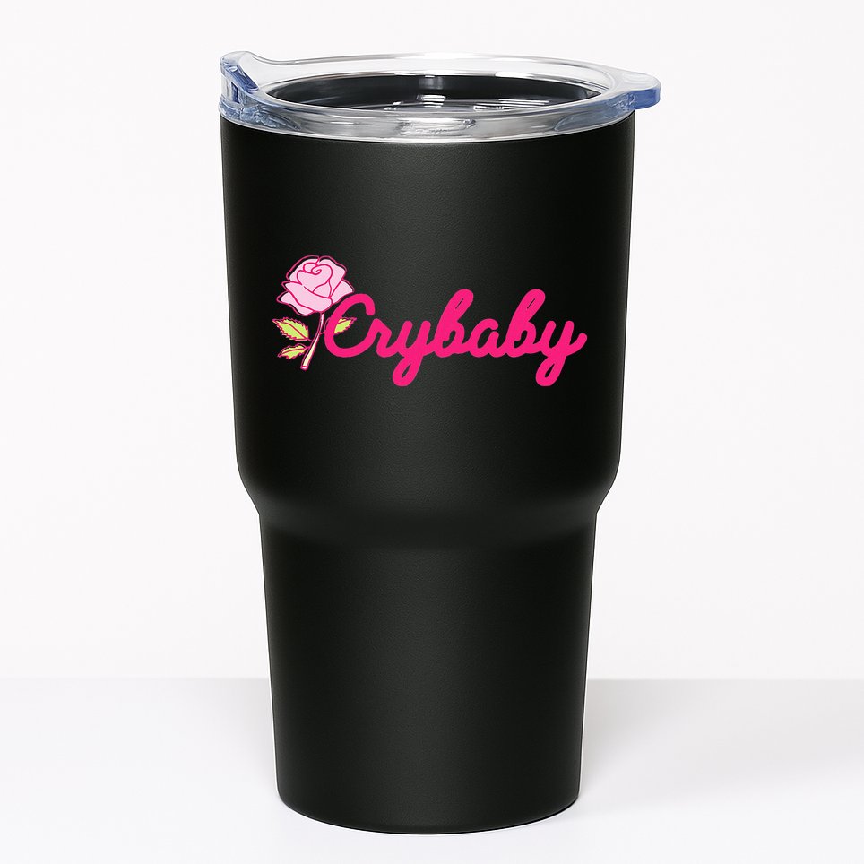 Crybaby Rose Cry Baby Kawaii Hipster Soft Girl Slogan Tumbler