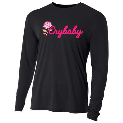 Crybaby Rose Cry Baby Kawaii Hipster Soft Girl Slogan Cooling Performance Long Sleeve Crew