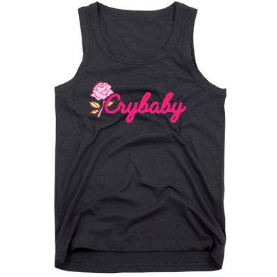 Crybaby Rose Cry Baby Kawaii Hipster Soft Girl Slogan Tank Top