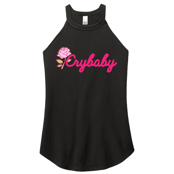 Crybaby Rose Cry Baby Kawaii Hipster Soft Girl Slogan Women's Perfect Tri Rocker Tank