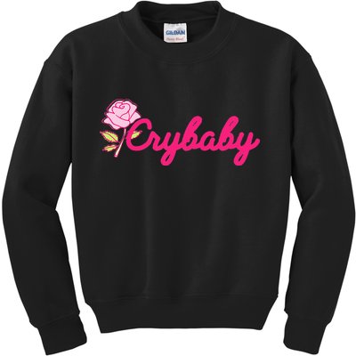 Crybaby Rose Cry Baby Kawaii Hipster Soft Girl Slogan Kids Sweatshirt