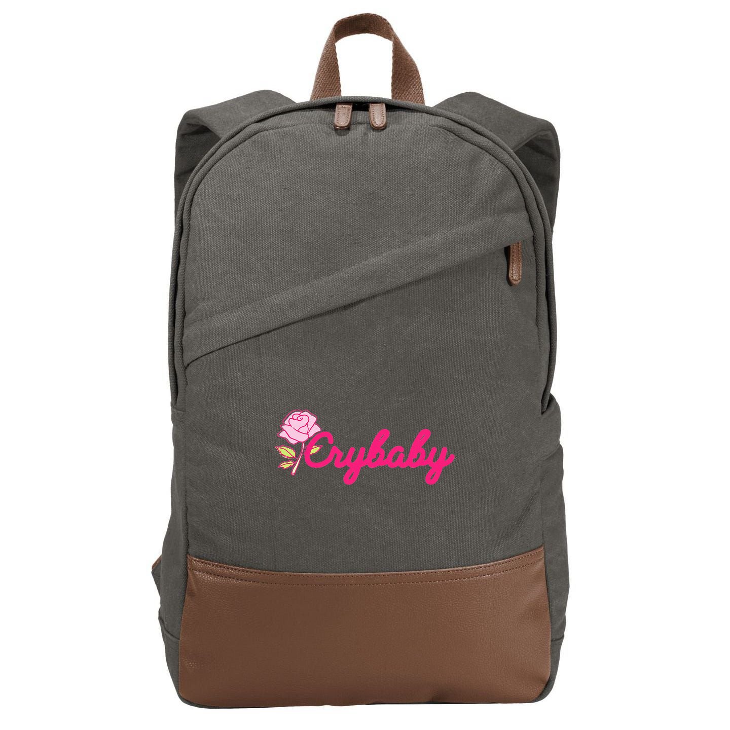 Crybaby Rose Cry Baby Kawaii Hipster Soft Girl Slogan Cotton Canvas Backpack