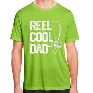 Cute Reel Cool Dad Fishing Daddy Fathers Day Gift Adult ChromaSoft Performance T-Shirt