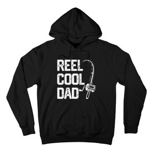 Cute Reel Cool Dad Fishing Daddy Fathers Day Gift Hoodie