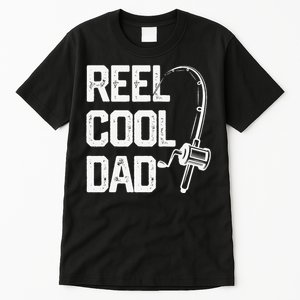 Cute Reel Cool Dad Fishing Daddy Fathers Day Gift Tall T-Shirt