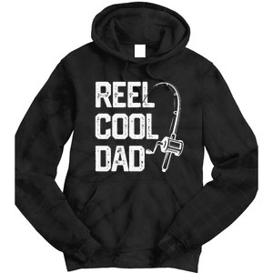 Cute Reel Cool Dad Fishing Daddy Fathers Day Gift Tie Dye Hoodie