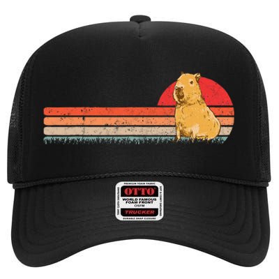 Capybara Retro Capybara Vintage High Crown Mesh Back Trucker Hat