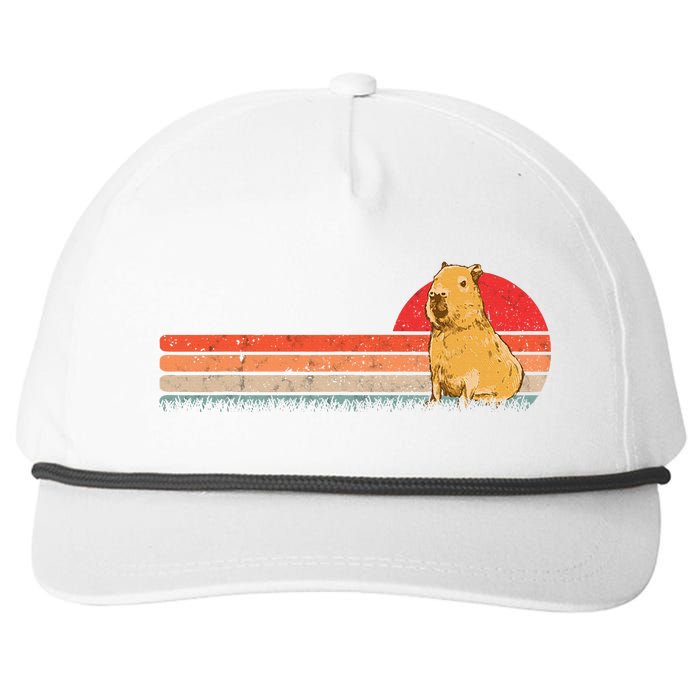 Capybara Retro Capybara Vintage Snapback Five-Panel Rope Hat