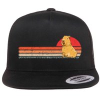 Capybara Retro Capybara Vintage Flat Bill Trucker Hat