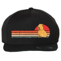 Capybara Retro Capybara Vintage Wool Snapback Cap