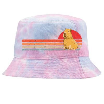 Capybara Retro Capybara Vintage Tie-Dyed Bucket Hat