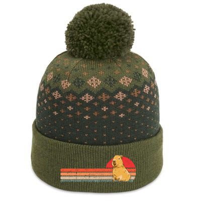 Capybara Retro Capybara Vintage The Baniff Cuffed Pom Beanie