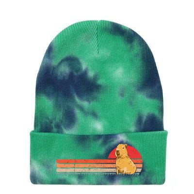 Capybara Retro Capybara Vintage Tie Dye 12in Knit Beanie