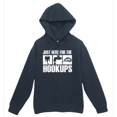 Camping Rv Caravan Motorhome Just Here For The Hookups Urban Pullover Hoodie