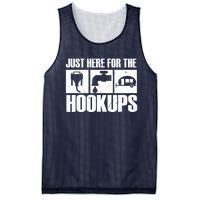 Camping Rv Caravan Motorhome Just Here For The Hookups Mesh Reversible Basketball Jersey Tank