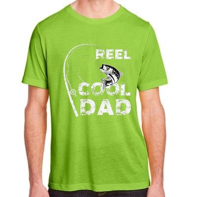 Cute Reel Cool Dad Fishing Daddy Fathers Day Funny Adult ChromaSoft Performance T-Shirt