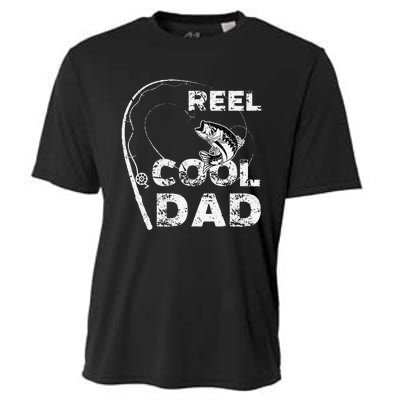 Cute Reel Cool Dad Fishing Daddy Fathers Day Funny Cooling Performance Crew T-Shirt