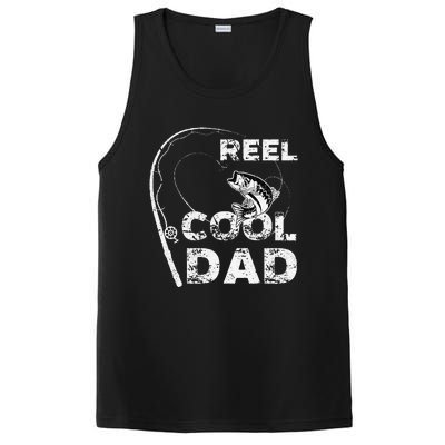 Cute Reel Cool Dad Fishing Daddy Fathers Day Funny PosiCharge Competitor Tank