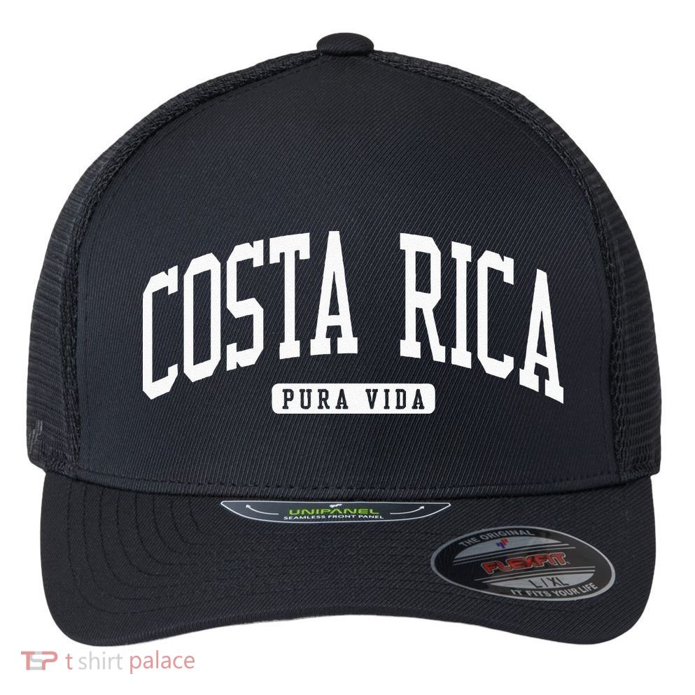 Costa Rica College University Style Flexfit Unipanel Trucker Cap