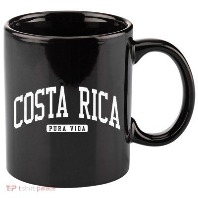 Costa Rica College University Style 11oz C Handle Ceramic Mug