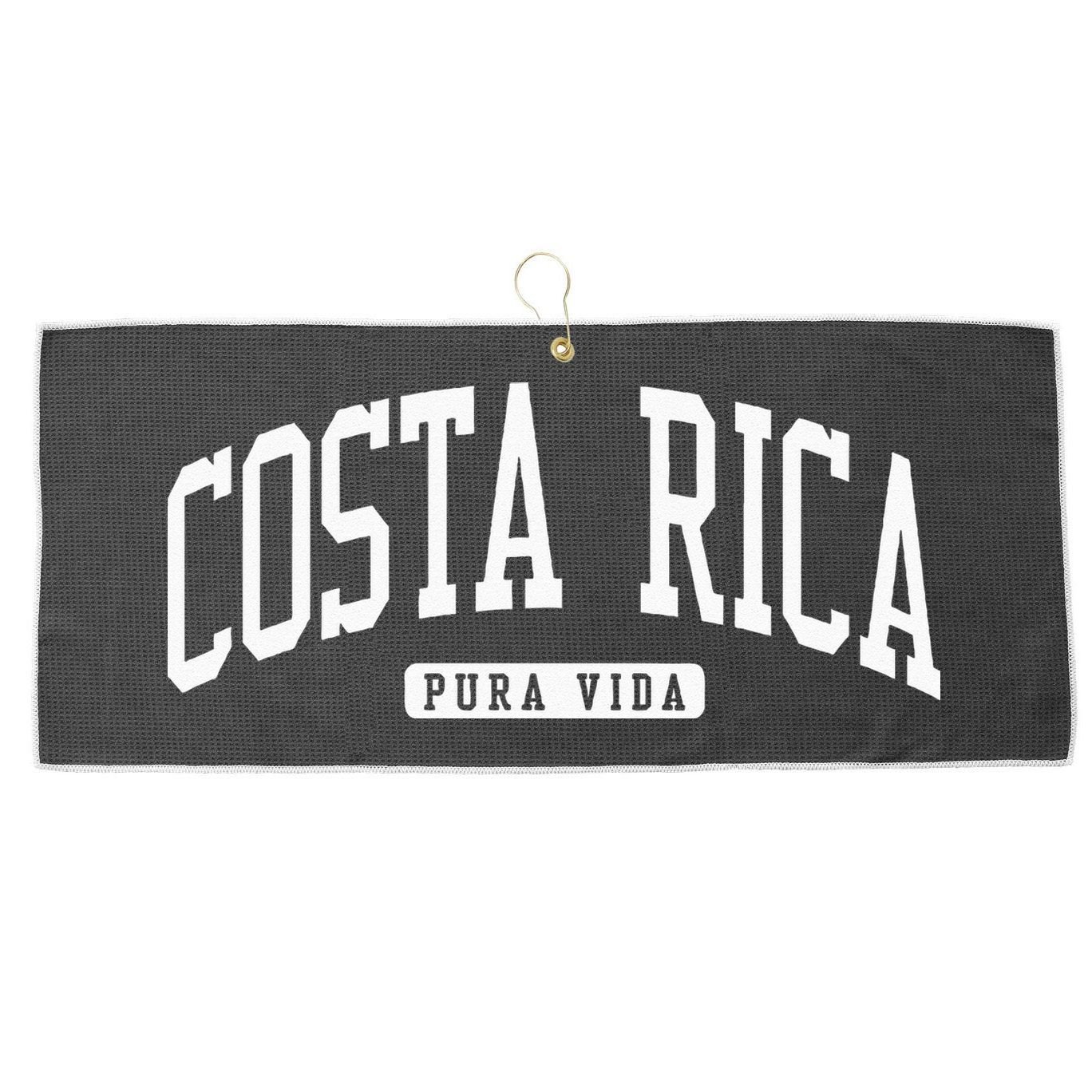 Costa Rica College University Style Large Microfiber Waffle Golf Towel