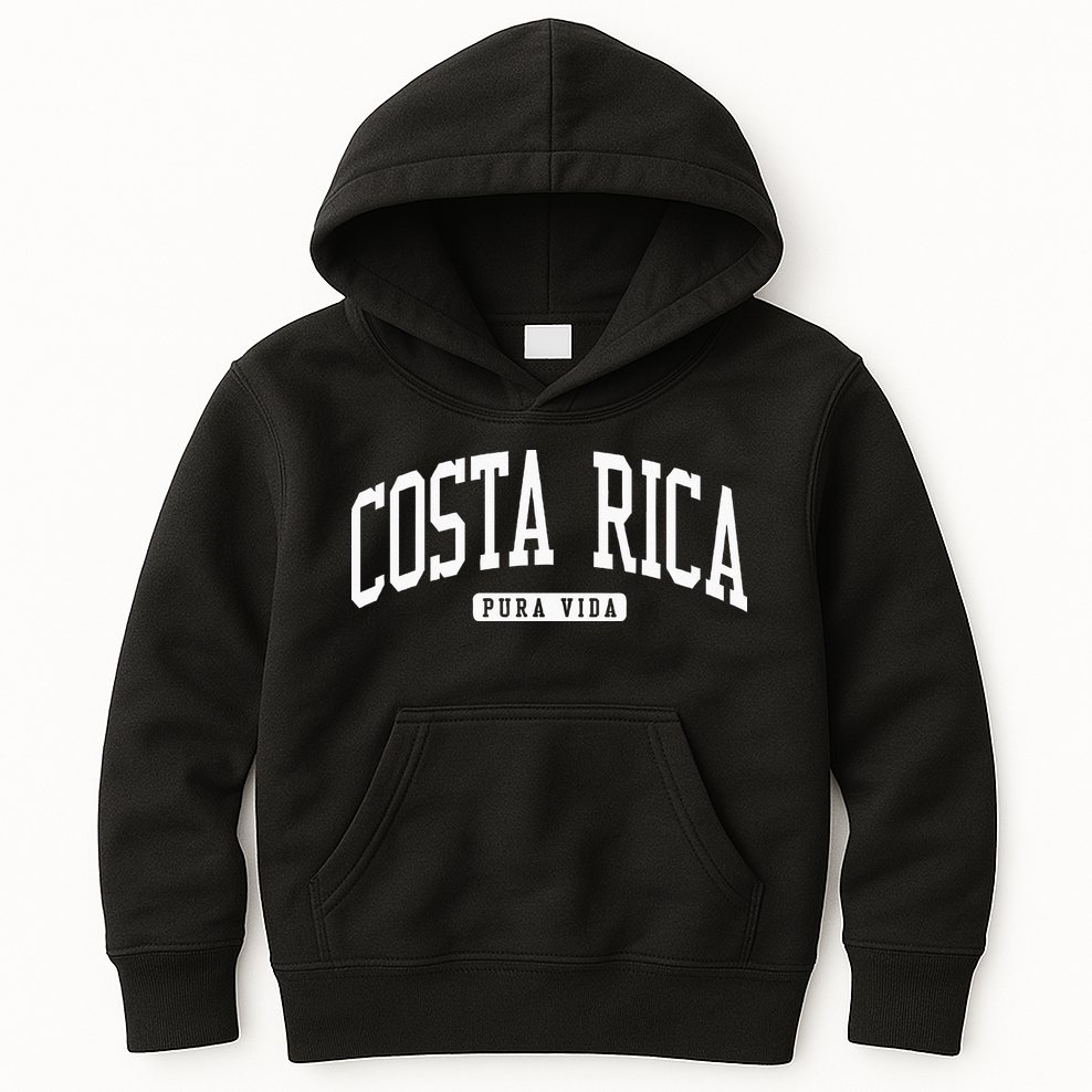 Costa Rica College University Style Kids Hoodie