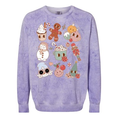 Cute Retro Cartoon Christmas Characters Colorblast Crewneck Sweatshirt