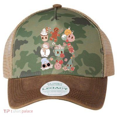 Cute Retro Cartoon Christmas Characters Legacy Tie Dye Trucker Hat