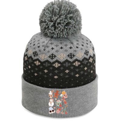 Cute Retro Cartoon Christmas Characters The Baniff Cuffed Pom Beanie