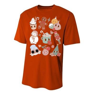 Cute Retro Cartoon Christmas Characters Performance Sprint T-Shirt