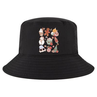 Cute Retro Cartoon Christmas Characters Cool Comfort Performance Bucket Hat