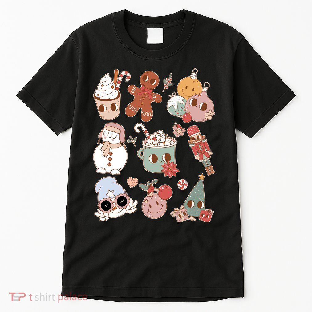 Cute Retro Cartoon Christmas Characters Tall T-Shirt