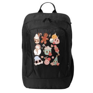 Cute Retro Cartoon Christmas Characters City Backpack