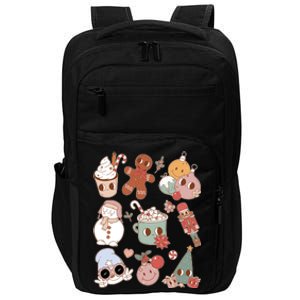 Cute Retro Cartoon Christmas Characters Impact Tech Backpack