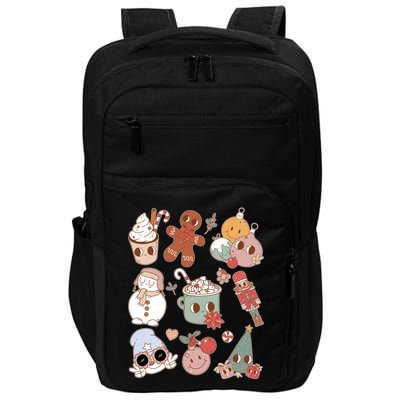 Cute Retro Cartoon Christmas Characters Impact Tech Backpack