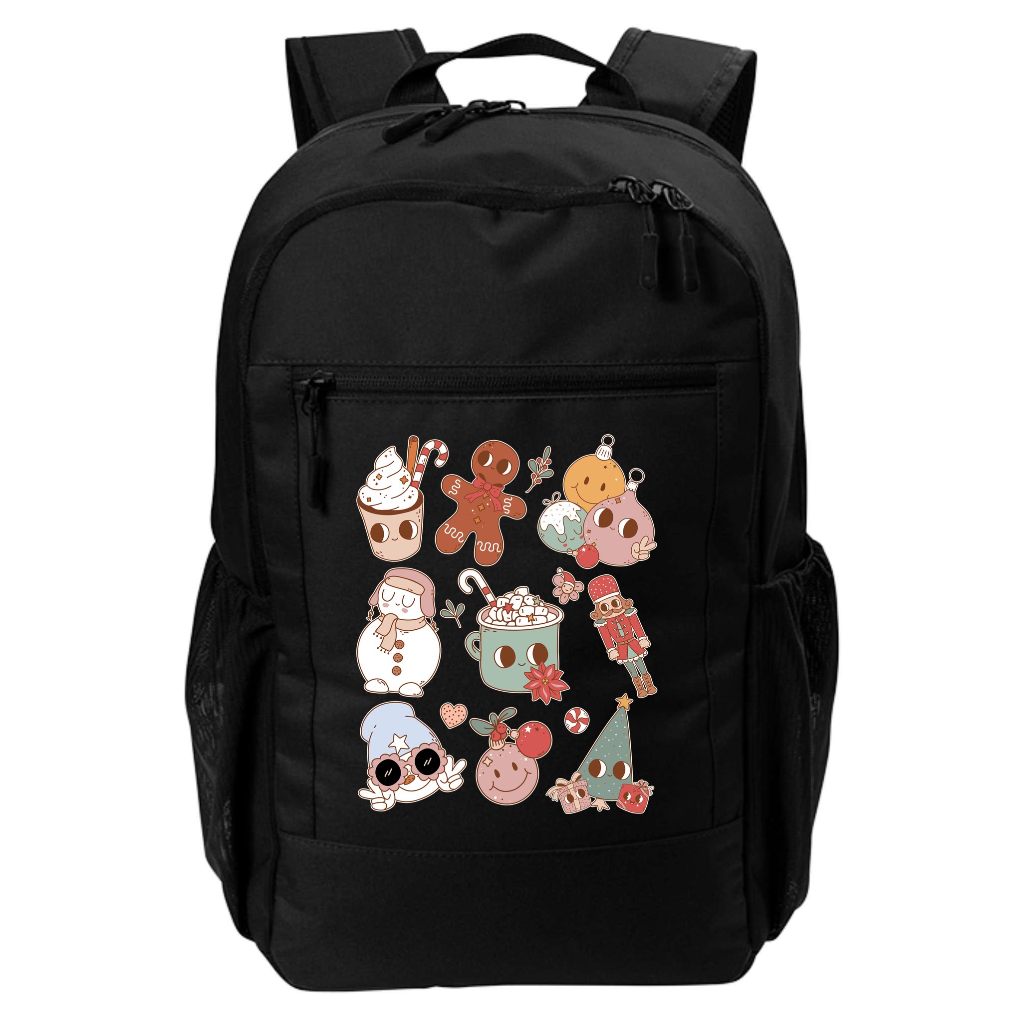 Cute Retro Cartoon Christmas Characters Backpack