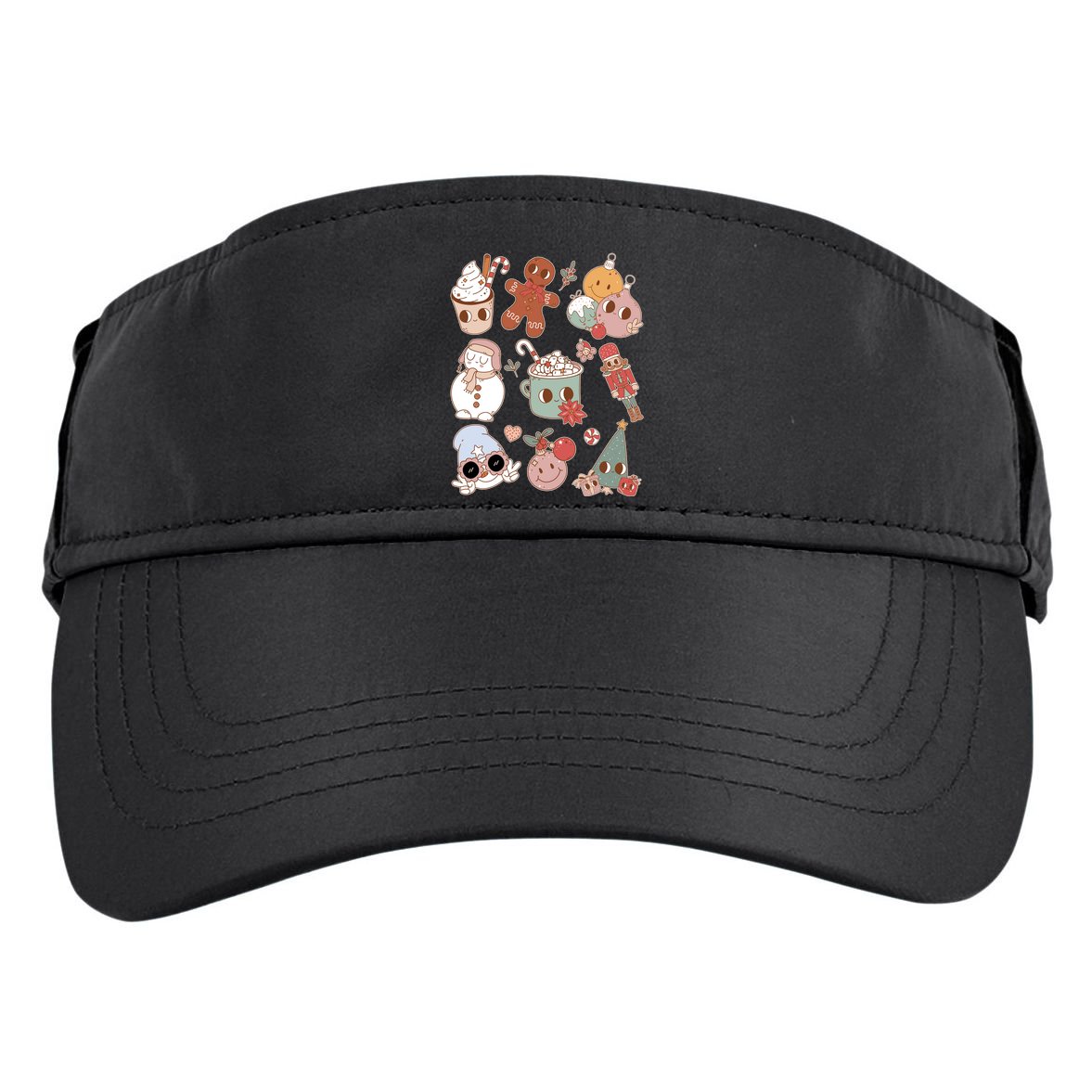 Cute Retro Cartoon Christmas Characters Adult Drive Performance Visor