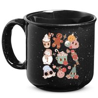 Cute Retro Cartoon Christmas Characters 15oz Campfire Ceramic Mug