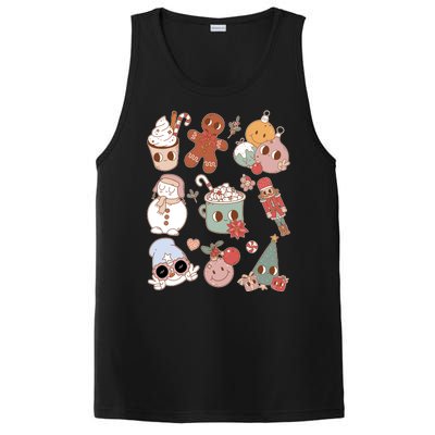 Cute Retro Cartoon Christmas Characters PosiCharge Competitor Tank