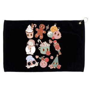 Cute Retro Cartoon Christmas Characters Grommeted Golf Towel