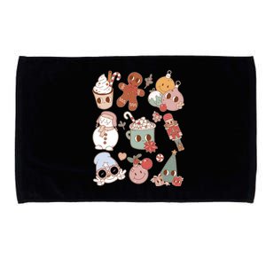 Cute Retro Cartoon Christmas Characters Microfiber Hand Towel