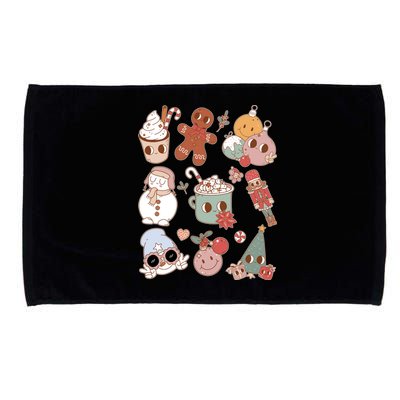 Cute Retro Cartoon Christmas Characters Microfiber Hand Towel