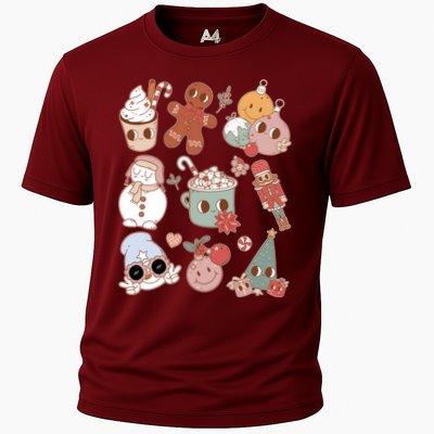 Cute Retro Cartoon Christmas Characters Performance Shirt