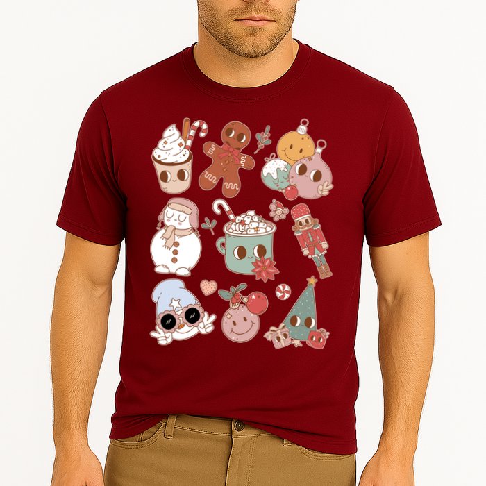 Cute Retro Cartoon Christmas Characters Cooling Performance Crew T-Shirt