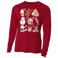 Cute Retro Cartoon Christmas Characters Cooling Performance Long Sleeve Crew