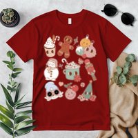 Cute Retro Cartoon Christmas Characters Premium T-Shirt