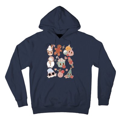 Cute Retro Cartoon Christmas Characters Hoodie