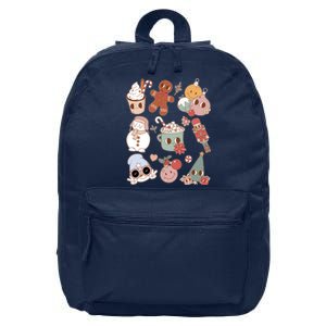 Cute Retro Cartoon Christmas Characters 16 in Basic Backpack