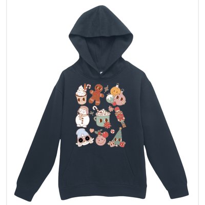 Cute Retro Cartoon Christmas Characters Urban Pullover Hoodie