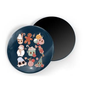 Cute Retro Cartoon Christmas Characters Magnet